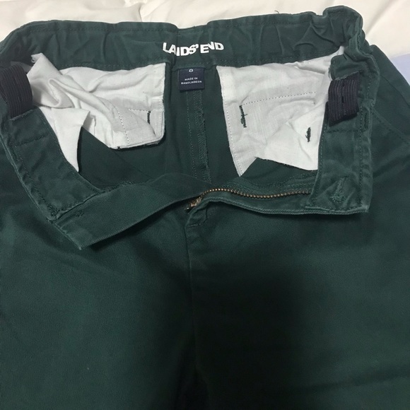 Lands' End School Uniform Boys adjustable Elastic Waist Green Size 8 - Picture 3 of 8